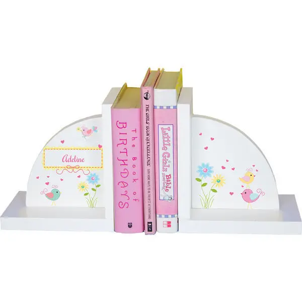 

Personalized Lovely Birds Childrens Bookends