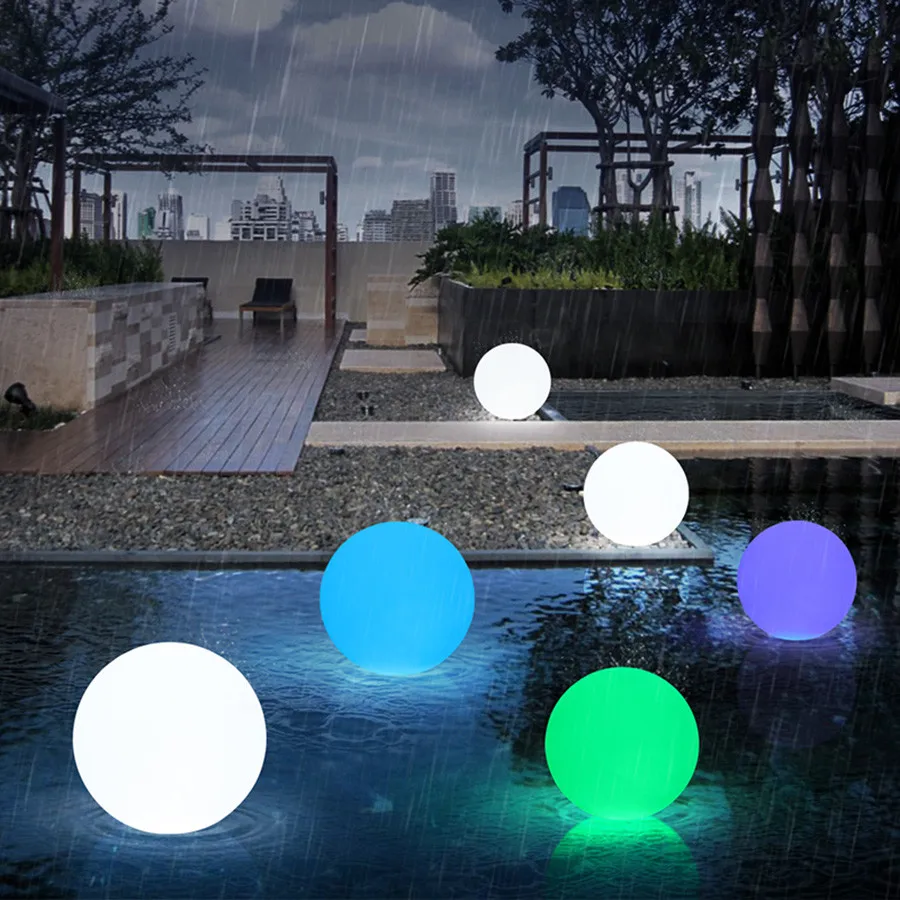

IP65 LED Globe Ball Lamp Outdoor Garden Patio Landscape Lawn Light RGB Glowing Ball Night Light For Bedoom Party Wedding Decor