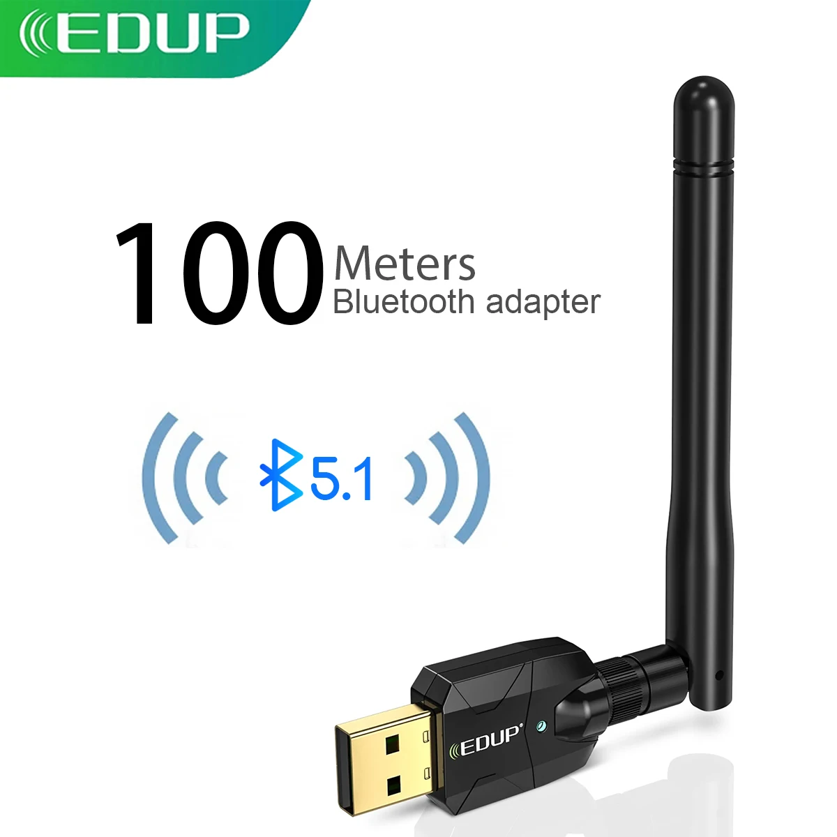

Беспроводной Bluetooth-ключ EDUP USB 5,1, портативный Bluetooth-коннектор, аудио-музыкальный приемник, передатчик для компьютера