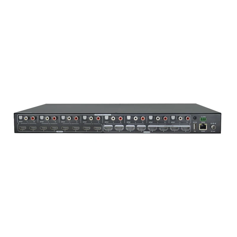 4K HDMI Matrix 8x8 Audio Matrix 8 in 8 out Separation port Switching 4K60Hz RS232,Button Control with Remote Control