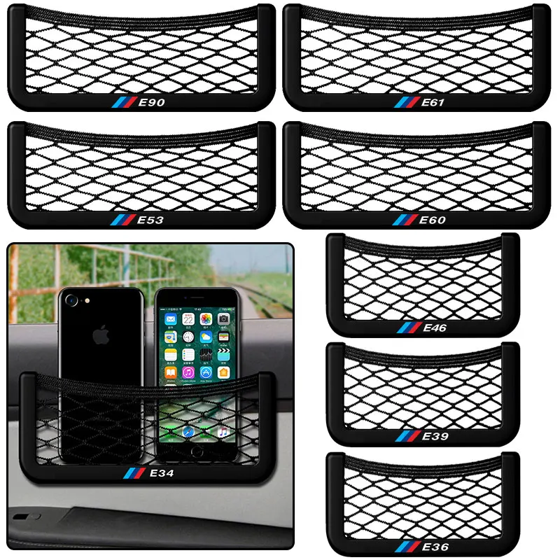 

New Car Elastic Storage Net Bag Auto Interior Organizer for BMW E34 E36 E39 E46 E53 E60 E61 E90 X1 X3 X4 X5 X6 X7 Z4 2022 2021