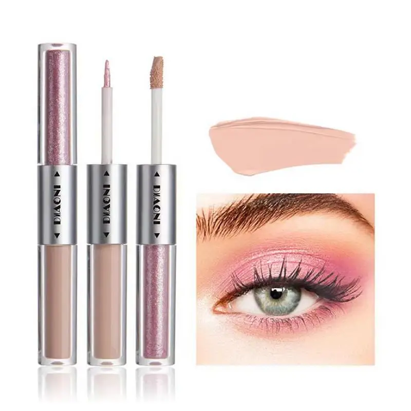 

Glitter Liquid Eyeshadow Double-headed Waterproof Face Concealer Long-lasting Lightweight Soft Brush Head Eyeshadow For Girls