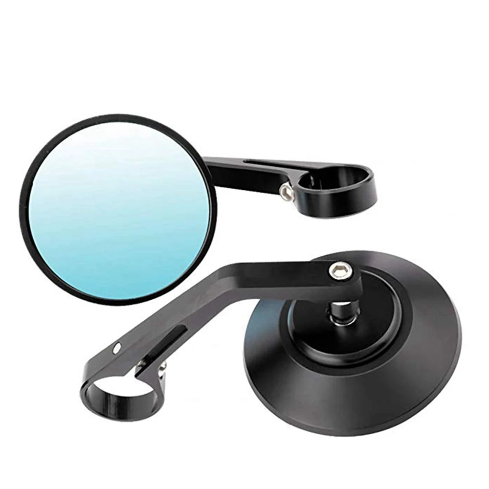Мотоциклетное зеркало заднего вида черное 7/8 дюйма круглое CNC Cafe Racer запчасти для
