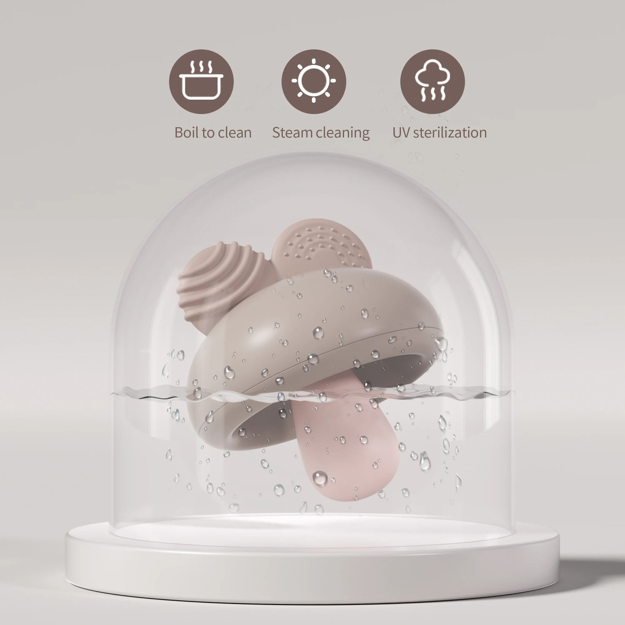 BANSHILI Грибная Мышь Детские Прорезыватели Игрушка Погремушка Силиконовая 3 месяца