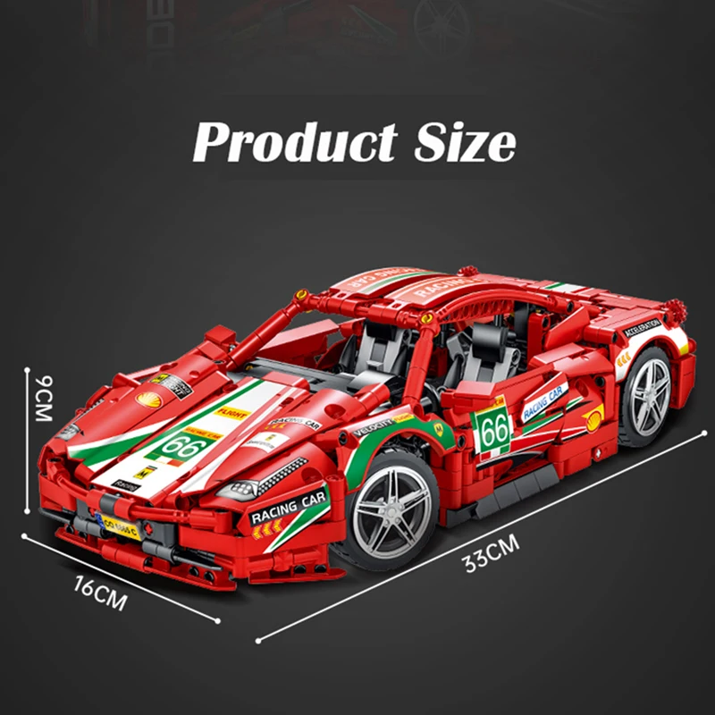 Compatible with Lego High-Tech Mork Ferrari Building Blocks Sports Racing Car MOC Super Model Kit Bricks Toys for Kid Boys Gifts |