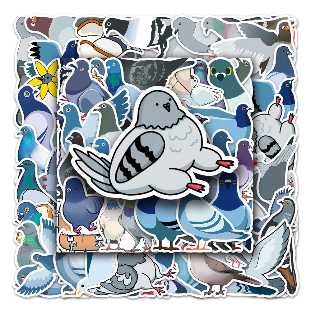 

10/30/50PCS New DIY Pigeon Cartoon Personality Creative Water Cup Table Car Mobile Phone Decoration Waterproof Sticker Wholesale
