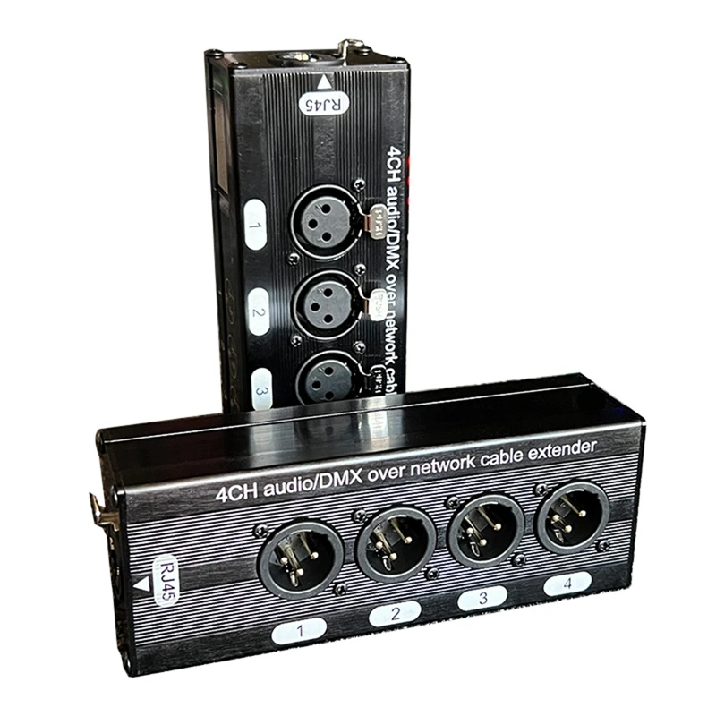 Фото 1 пара 4-канальных 3-контактных XLR аудио и DMX по сети удлинитель кабеля, DMX512 Сетевой удлинитель сигнала 1 штекер + 1 гнездо №2