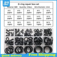 boxed nitrile silicone rubber washer o ring repair kit faucet sealing valve waterproof oil resistant gasket assortment kit
