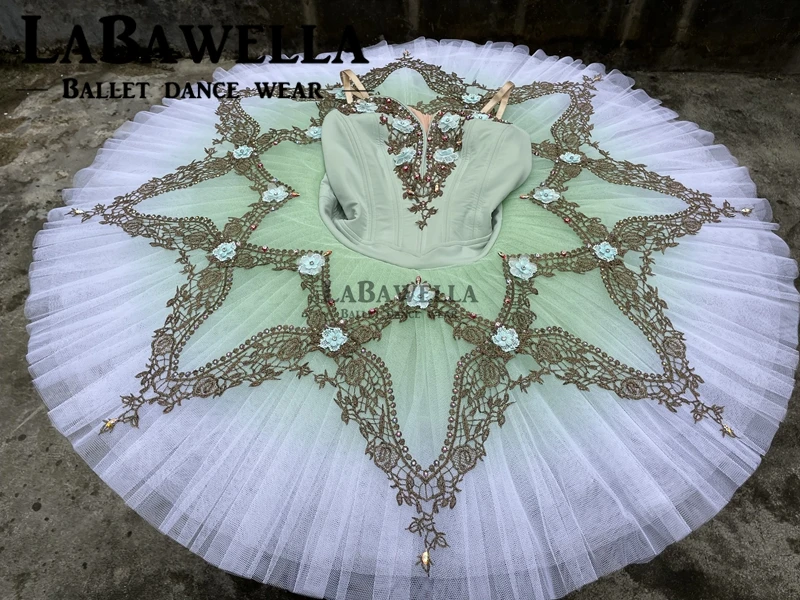 

Профессиональные Балетные костюмы Tutu BT9282 для девушек травяного зеленого цвета La Esmeralda