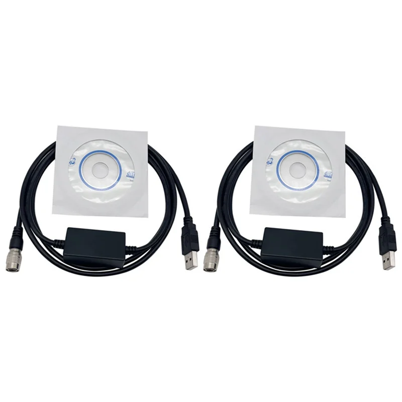 2 шт. новый USB-кабель для загрузки данных тахеометра Nikon 6-контактный кабель NIKON NPL