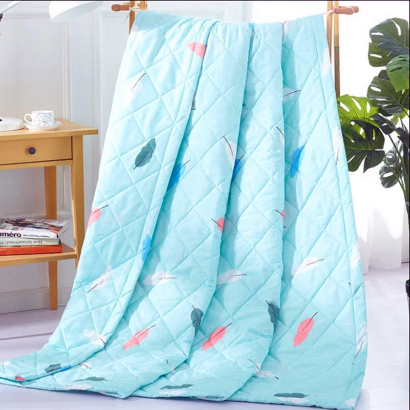 

2023 Machine Washable Summer Quilt Single Double Kids Adult Air Condition Thin Blanket Washed Cotton Patchwork Comforter