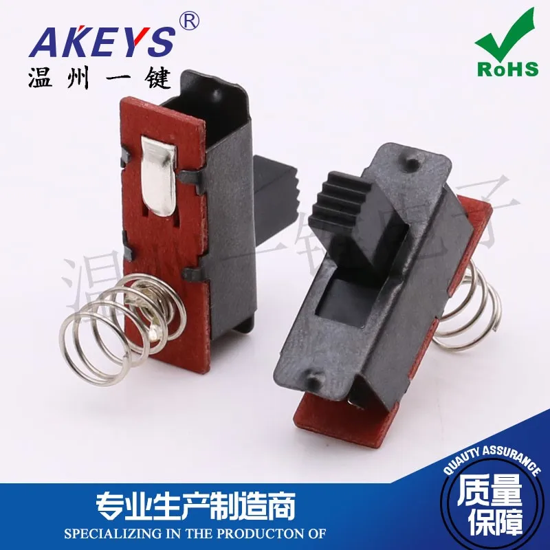 10 шт. SS-11H01 однорядный 0 1 кг с пружиной монтажным отверстием вертикальный тумблер