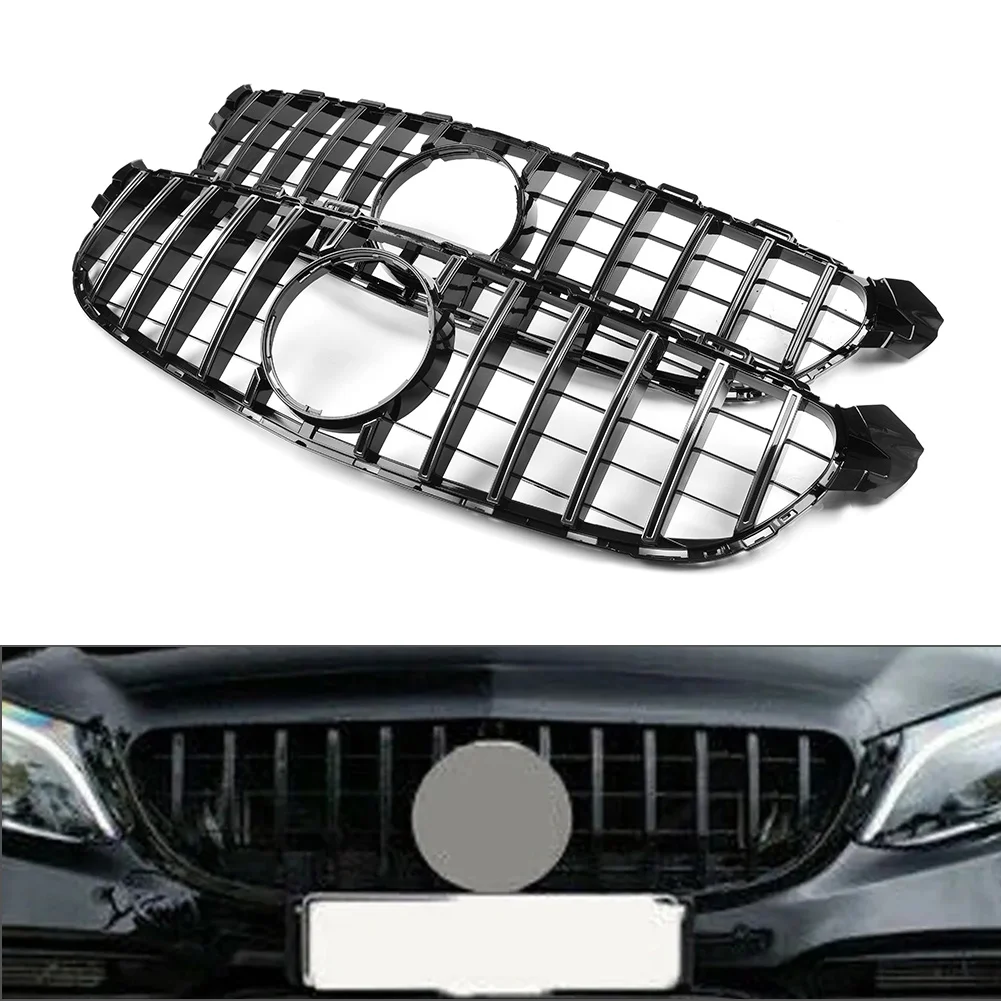 Передний бампер автомобиля решетка радиатора GTR Style Racing Grill для Benz W205 C63 C63SAMG Pre-Facelift