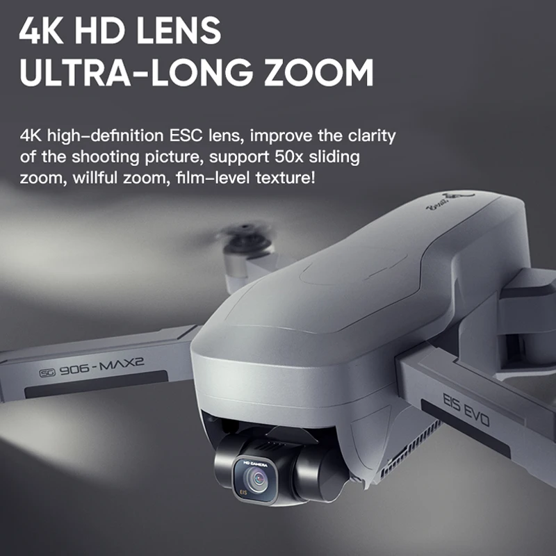 Профессиональный Квадрокоптер ZLL SG906 MAX 2 с камерой 4K и 3-осевым гиростабилизатором
