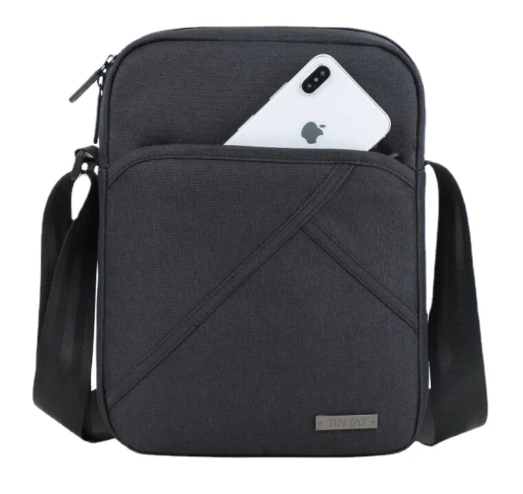 

Men's bag light Men Shoulder Bag for 9.7'pad 8 pocket Waterproof Casual crossbody bag Black Canvas Messenger bag shoulder bolsos