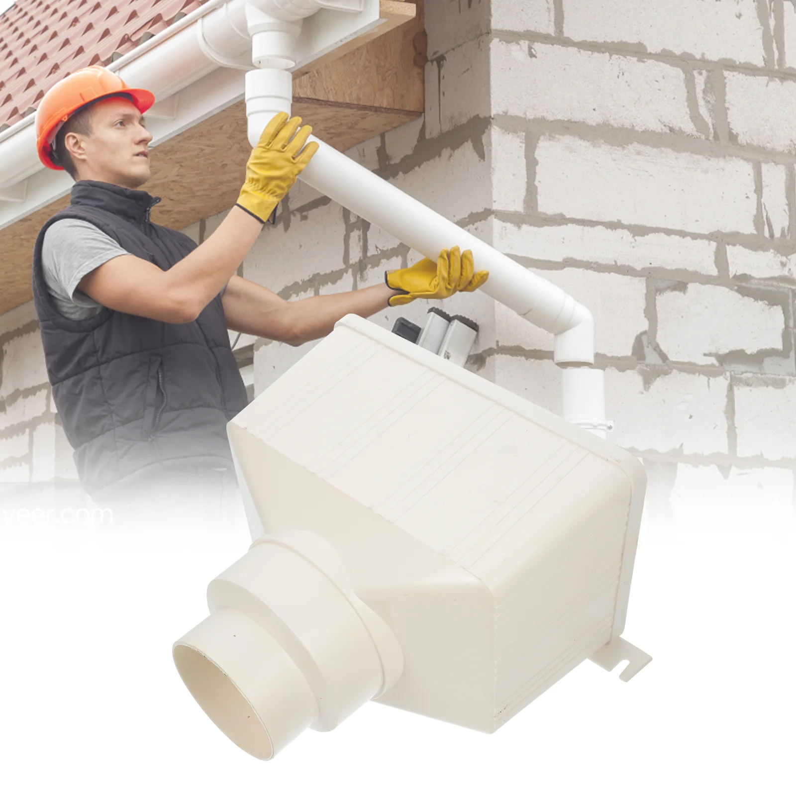 

Collecting Bucket Rainwater Drainage Downspout Gutter Connector Outdoor Downpipe Supplies