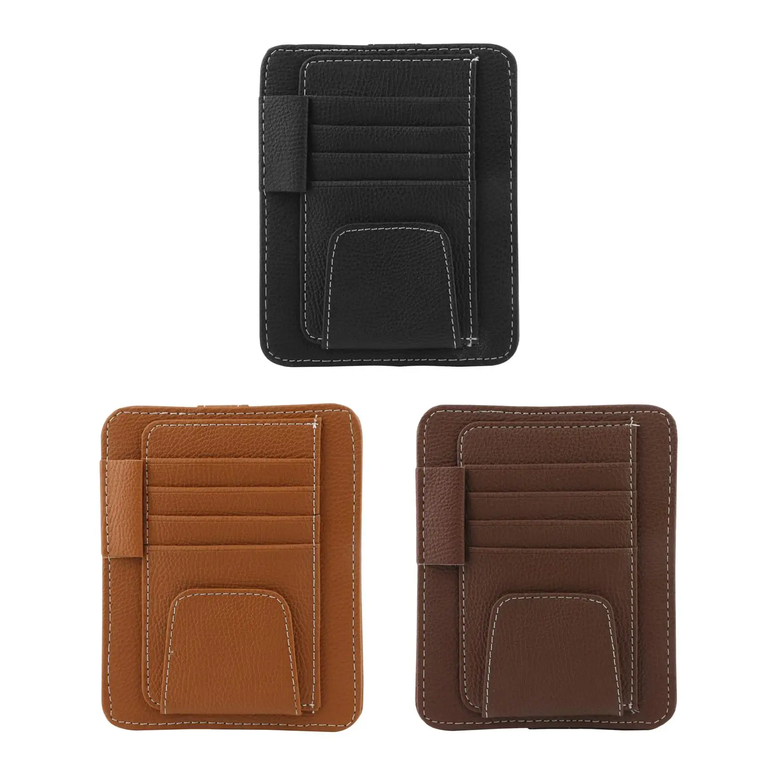 

Auto Storage Organizer Card Clips Storage Pouch Glass Holder for Cash