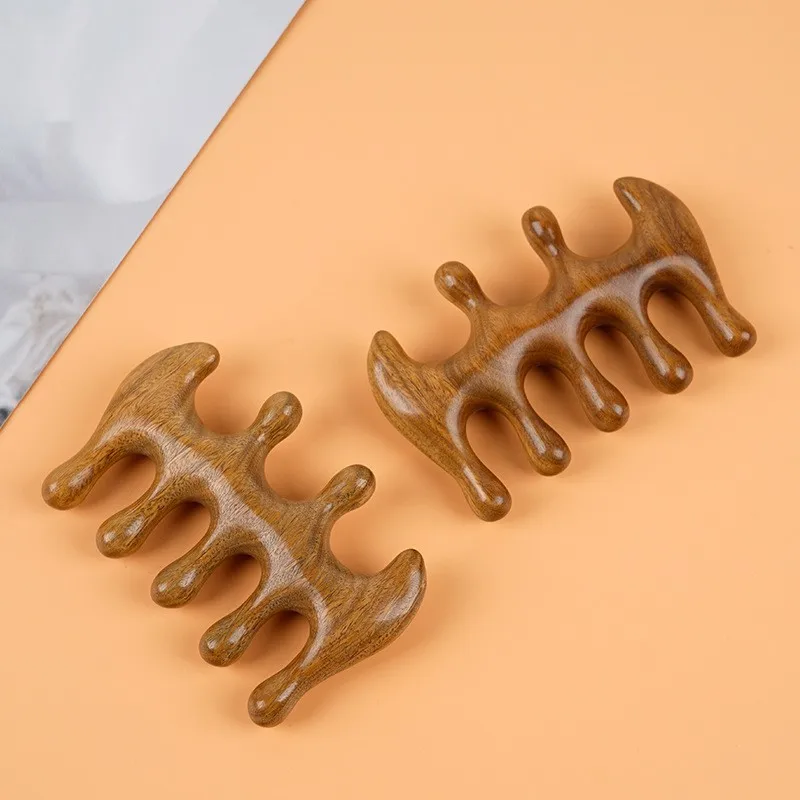 

Sandalwood Meridian Comb Massage Comb Carving Head Meridian Comb