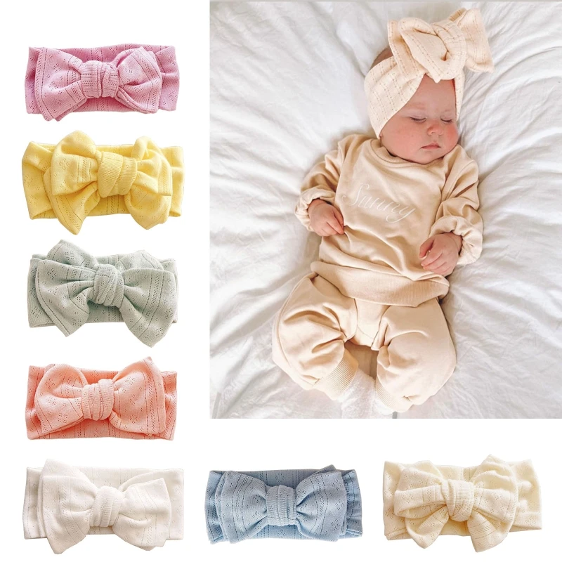 

Double Layer Bows Knit Headband for Baby Girls Toddler Kid Newborn Baby Headwear