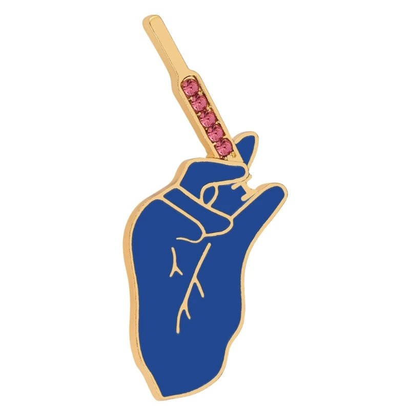 

Simple Blue Enamel Lapel Medical Brooch Pin for Doctor Nurse Decoration