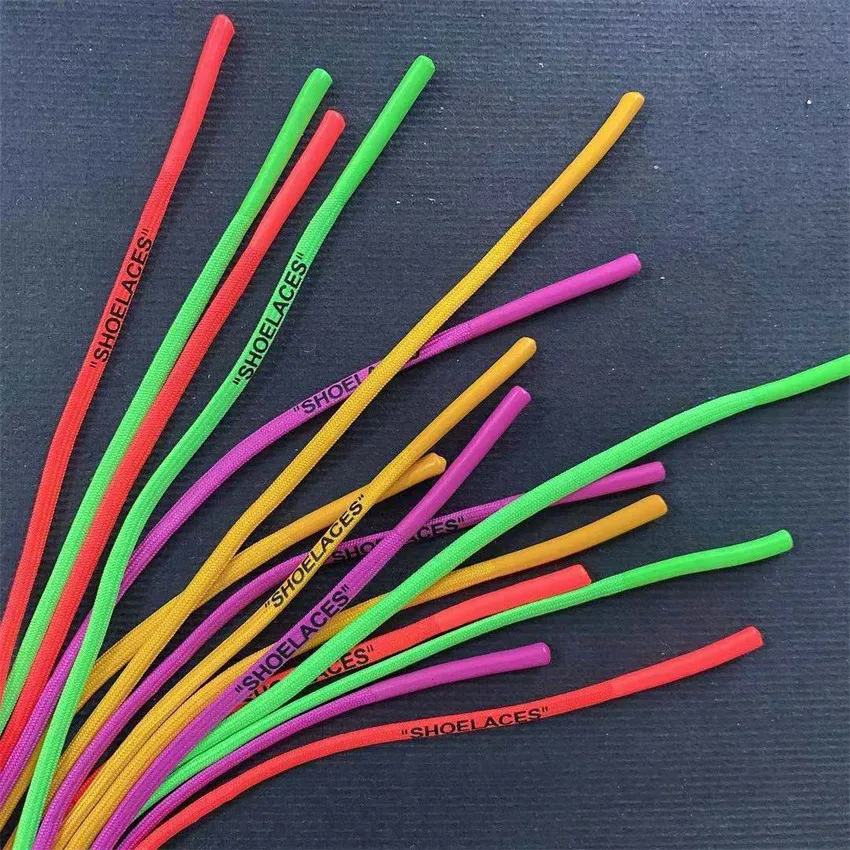 Высококачественные шнурки OW Off Round, белые, черные, женские, мужские спортивные повседневные холщовые шнурки для кроссовок, шнурки длиной 160 см, Прямая поставка