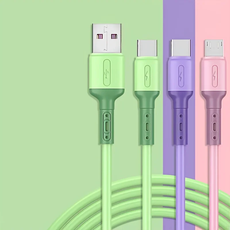 

3In1 3.3ft/1.2m Fast Charging Cable for IPhone IPad Samsung LG Motorola Google Pixel HP Palm BLU Purism InFocus Surface Phone