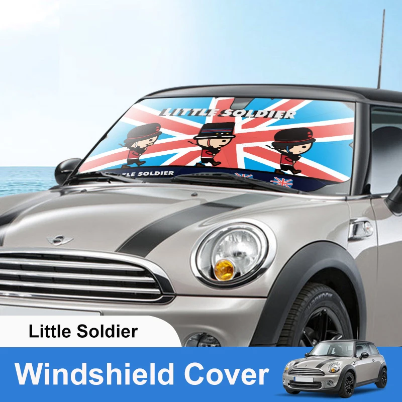 

Car Sunshade Front Windshield Visor Union Jack Sun Protection Cover For MINI Cooper One S R50 R55 R56 R60 F54 F55 F60 Countryman