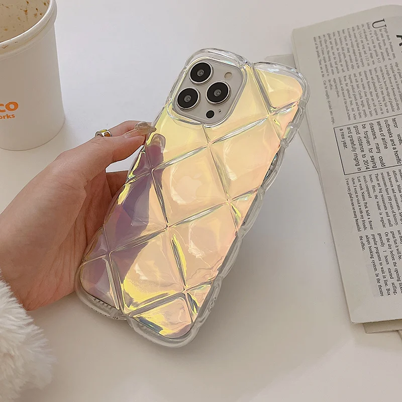 

Ins Lingge ледяной и лазерный картонный iphone 13 двойной телефон Чехол iphone12promax полный пакет XR силиконовый защитный чехол