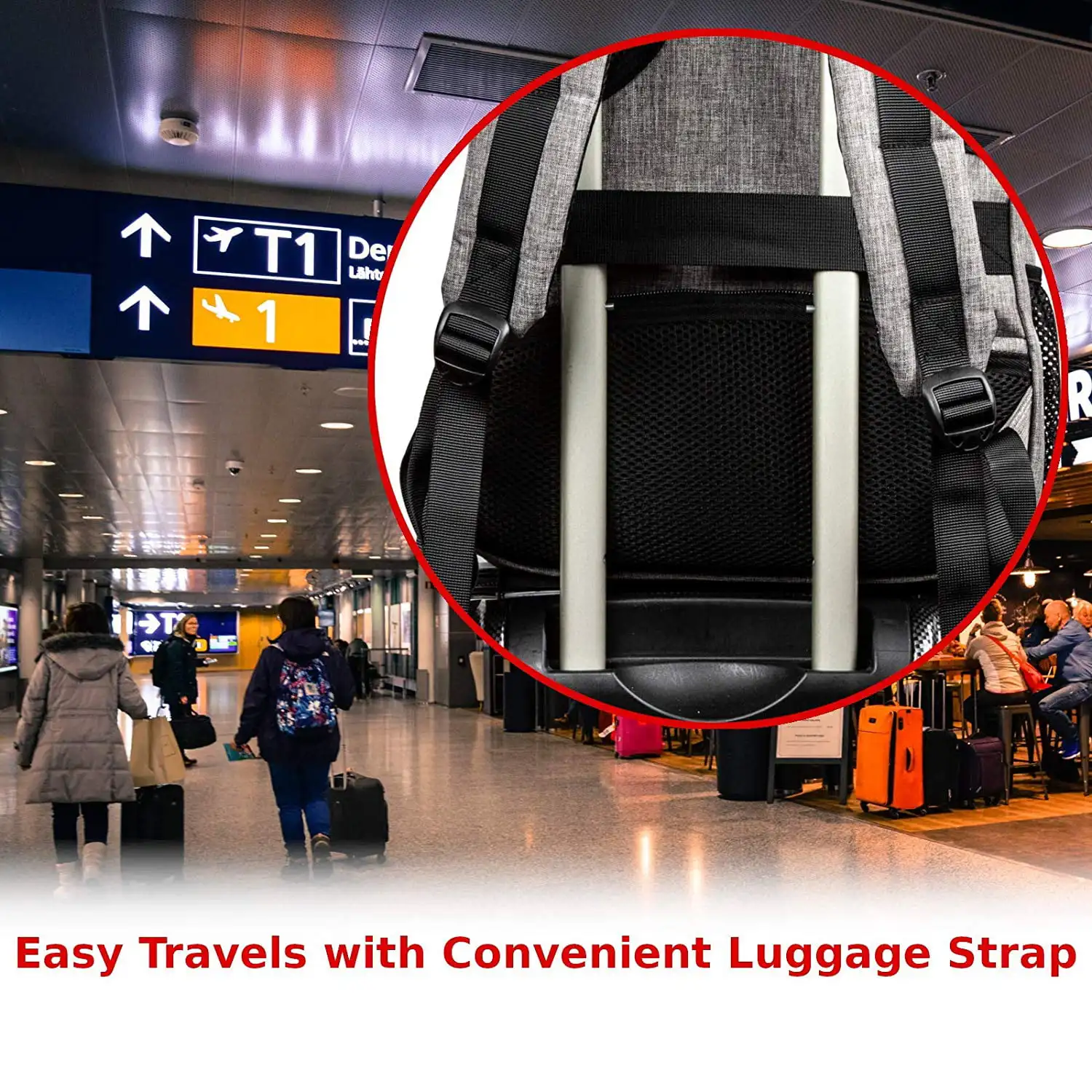 Travel Gray Backpack Anti Theft RFID Water Resistant Unisex 17