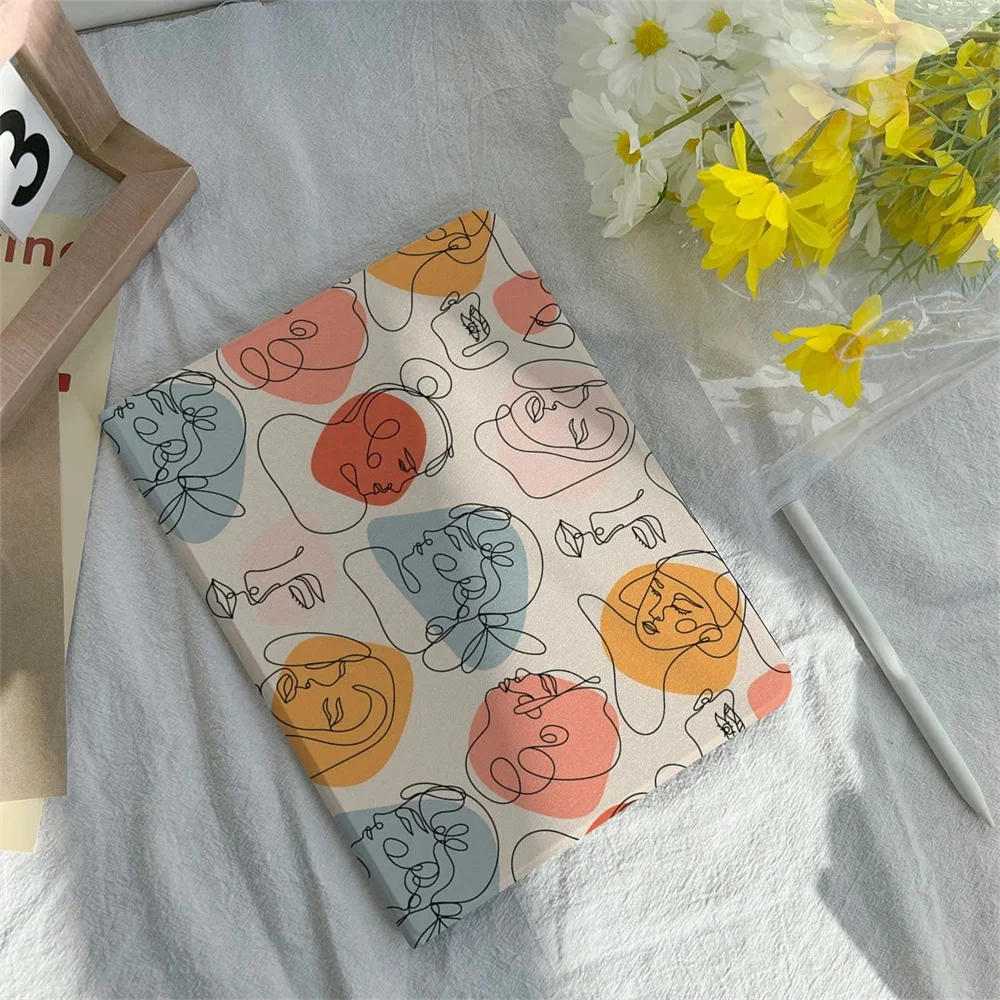 Чехол для ipad с рисунком линий Apple Air 10.9 iPad Pro 2020 чехол 10 2 12 9 2021 Mini 5 6 держателем ручки