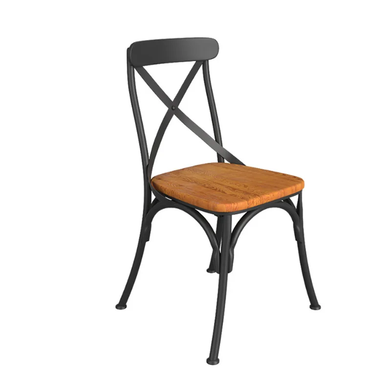 

American Country Vintage Wrought iron old Dining Table Chair Coffee Chair Leisure Chair Home Living Room Dining Chair