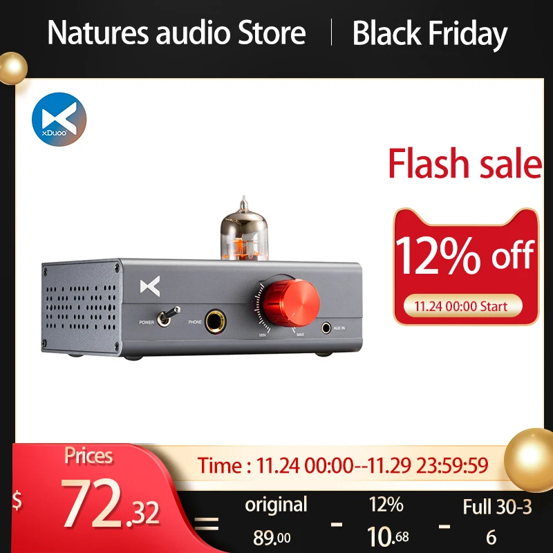 

XDUOO MT-601 Tube Amplifier 6N11/E88CC MT601 High Performance Tube + Class A Headphone Amplifier