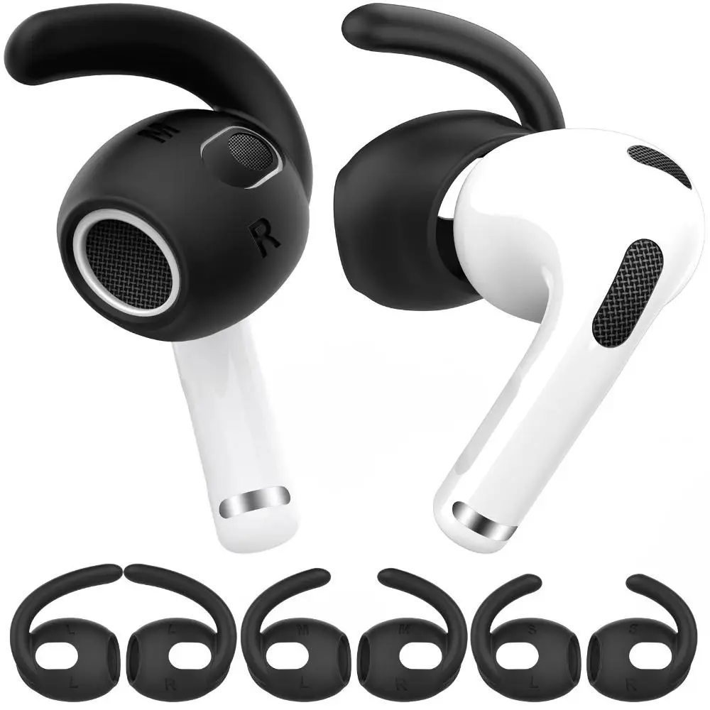 

3 Pairs Soft Silicone Earbuds Headphone Earpods Cover Eartip Ear Wings Hook Cap for AirPods 3 Bluetooth Earphone