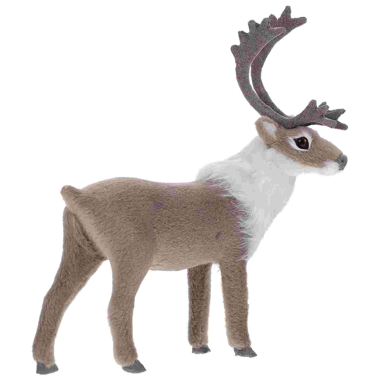 

Deer Christmas Reindeer Decorations Animal Ornamentelk Figurines Table Decoration Tabletop Home Decor Figures Holiday Statue