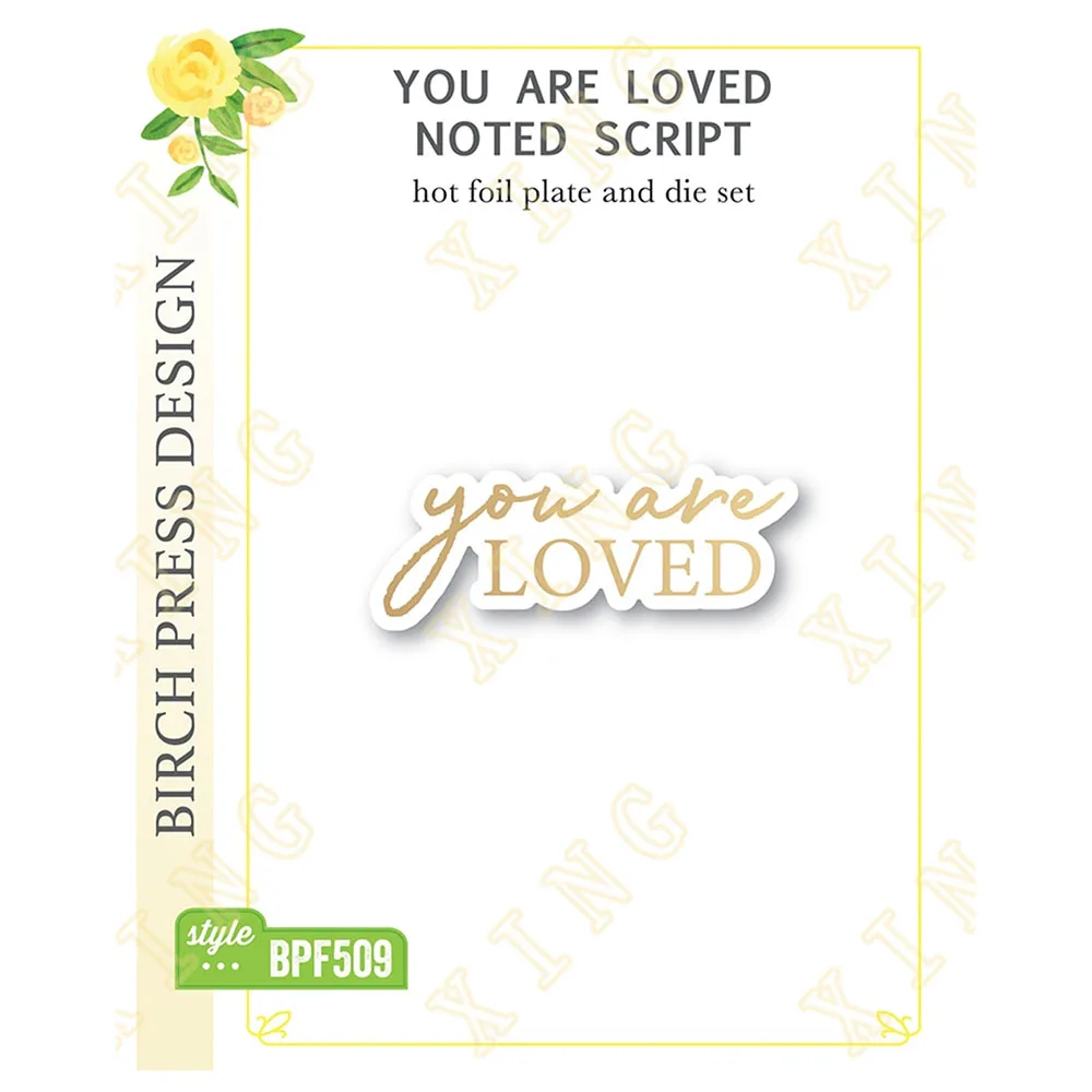 

New Valentines Day You Are Loved Hot Foil Plate Scrapbook Diary Decoration Stencil Embossing Template Diy Greeting Card Handmade