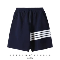tb shorts korean version of the college style four bar striped knitted pants summer fashion casual five point pants middle pants