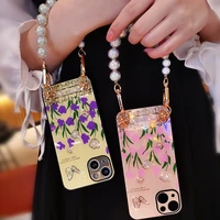 mobile phone case for iphone 13 pro max fashion lens all inclusive female models with portable chain 13 pro protective cover