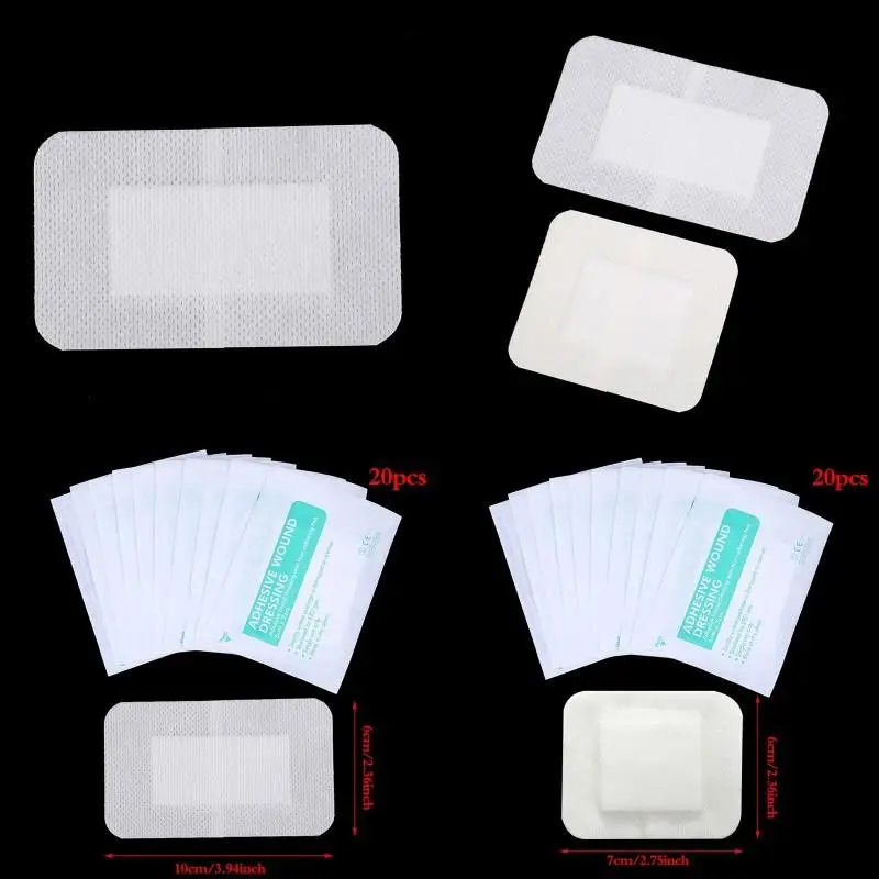 20 шт. воздухопроницаемые Самоклеящиеся повязки для ран 6 х7 см х10