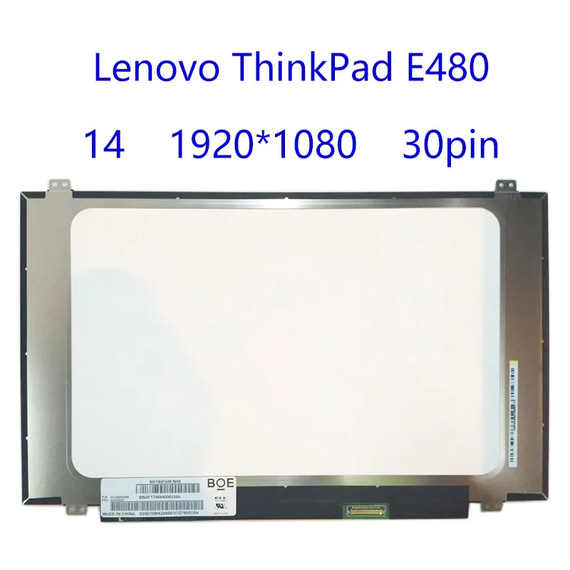 

Laptop Matrix 14.0" LED LCD Screen For Lenovo ThinkPad E480 1920x1080 FHD IPS Display Tested Panel Replacement