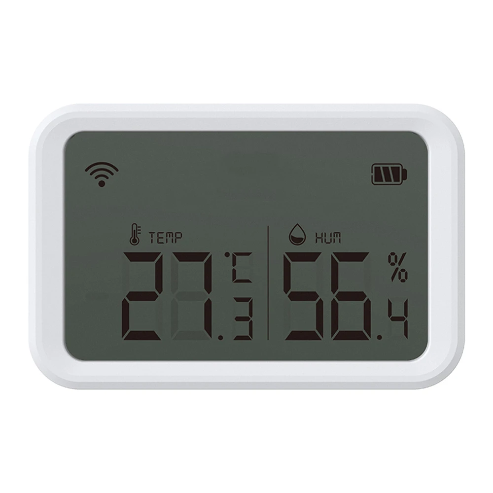 

1pc Smart Home Sensor White Hygrometer Thermometer Neo Electronic Temperature And Humidity New Wifi Backlight 2023 Tuya
