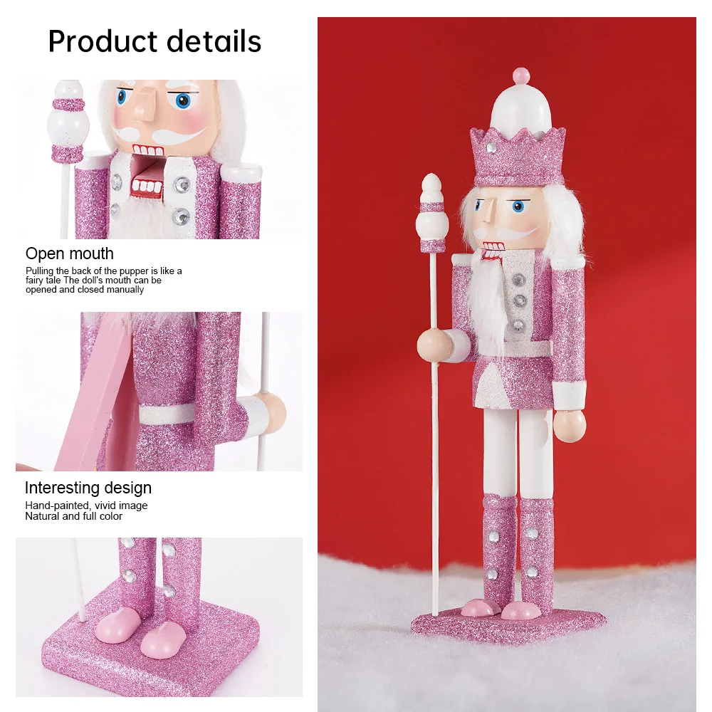 2 шт. 30 см Рождественский Щелкунчик солдат кукла настольное украшение деревянная