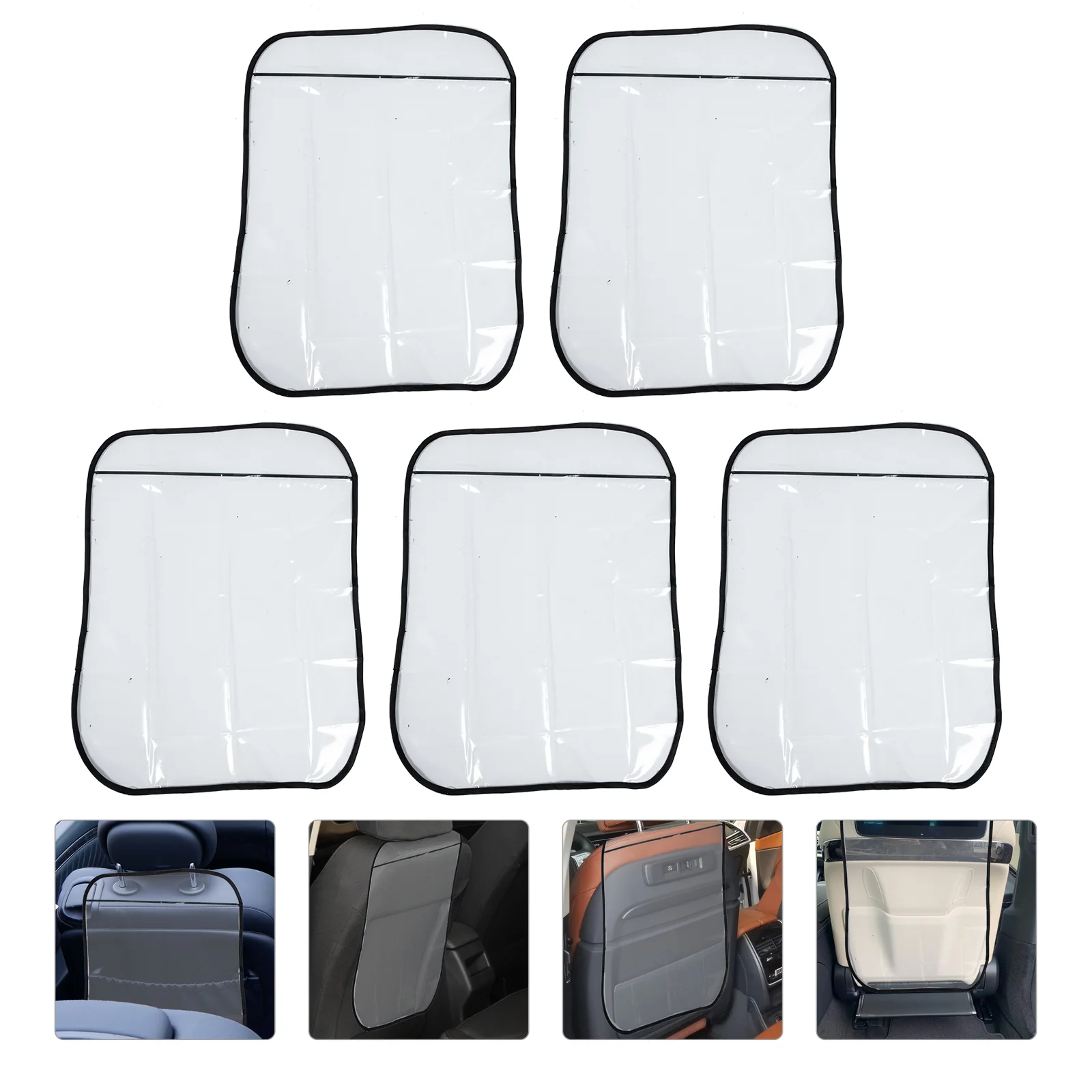 

5 Pcs Kick Mats Back Seat Protector Auto Floor Mats Anti-kick Mats Carseat Seat Protective Cover Non-slip Backseat Kick Mats