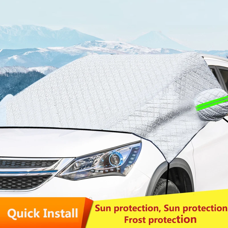 

Car Front Snow Frost Cover Windshield Sunshade Protector Outdoor Waterproof Winter Anti Ice Auto Automobile