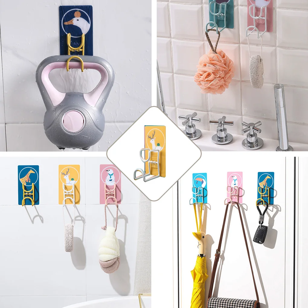 

Wall Hook Washbasin Holder Punch-free Organizer Adhesive Double Layer Hanger Traceless for Toilet Bathroom Kitchen