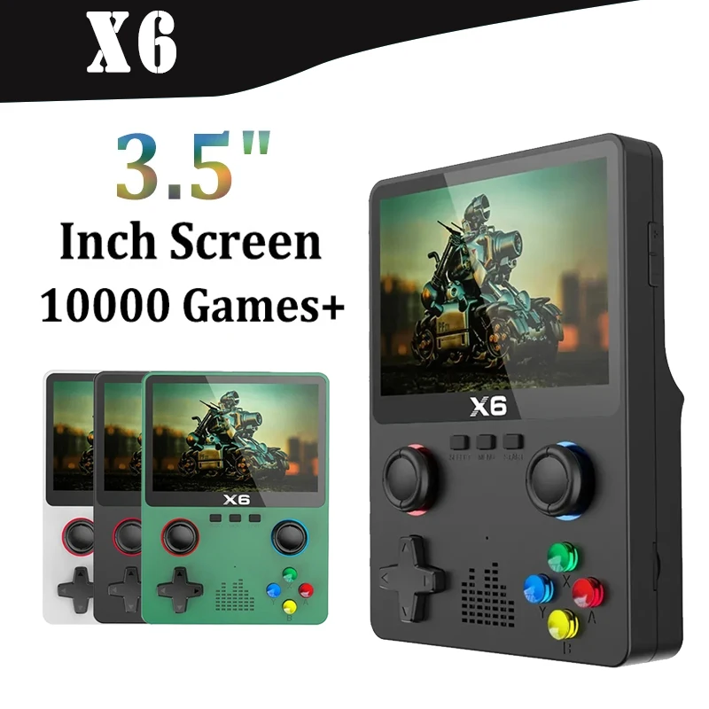 Портативная игровая консоль X6 3 5-дюймовый IPS-экран двойной джойстик 11 симуляторов