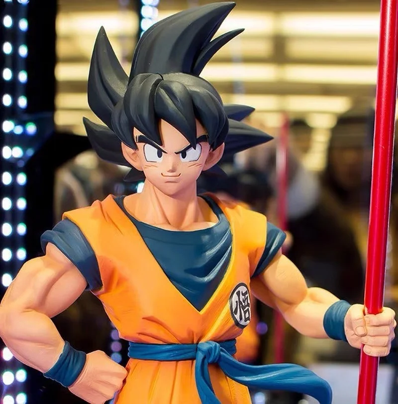 

27cm Dragon Ball Anime Figure Anniversary Goku Black Hair Version Somersault Cloud Childhood Memories Hand-run Model Doll Toys