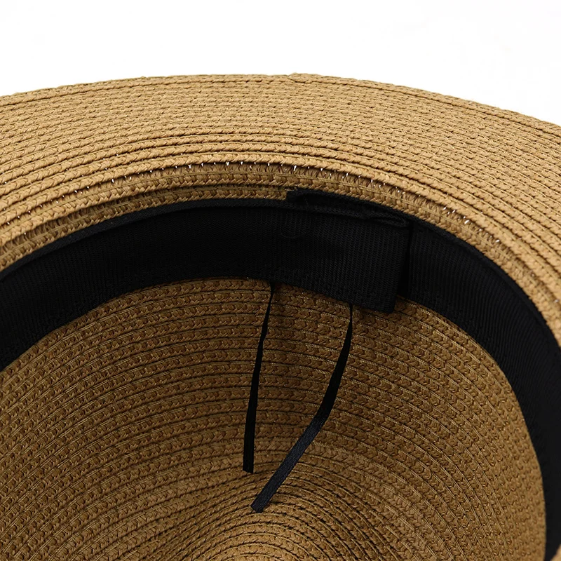 Шляпа женская Соломенная модная Панама для девушек Пляжная Повседневная летняя