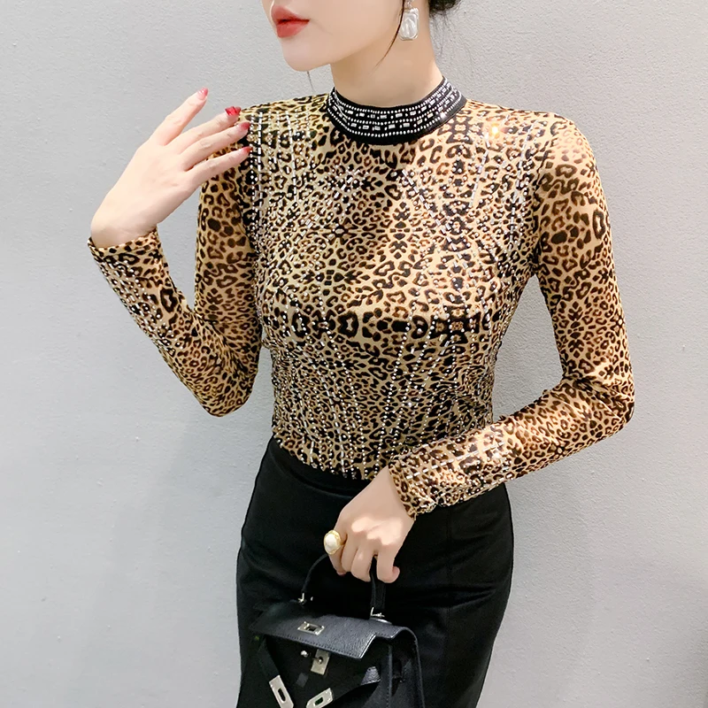 2024 новинка европейская одежда осень зима сетка футболка мода сексуальная