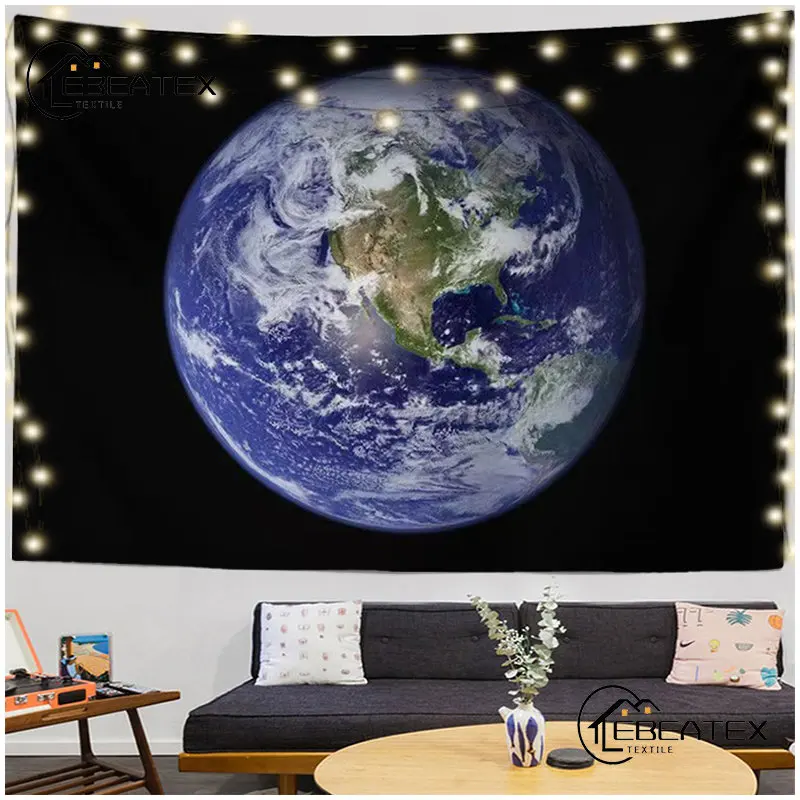 

3D Tapestry Universe Galaxy Planet Printing Pattern Home Decoration Background Room Decoration Aesthetic Earth Wall Tapestry