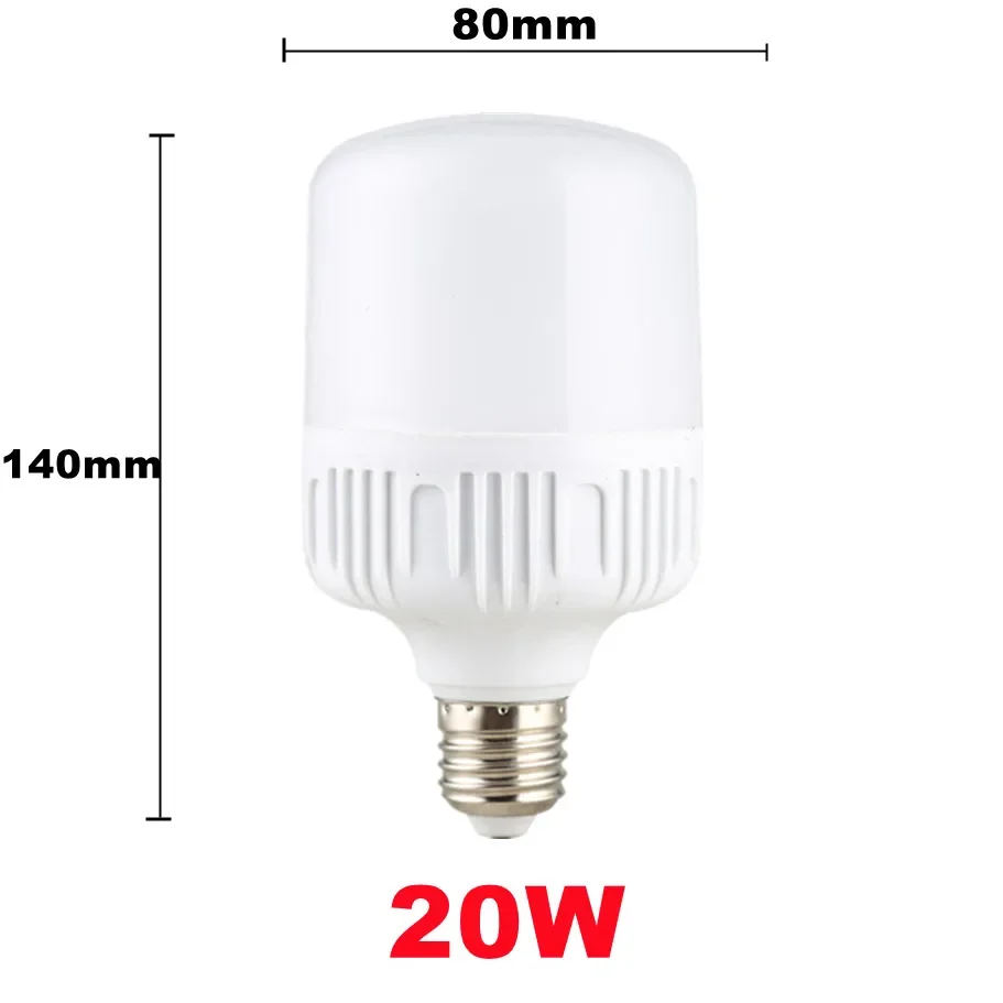 

100W LED Screw Mouth Light E27 220V Non Flickering High Brightness White Light Eye Protection High Heat Dissipation Light Bulb